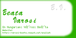 beata varosi business card